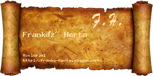 Frankó Herta névjegykártya